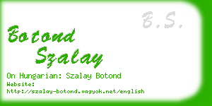 botond szalay business card
